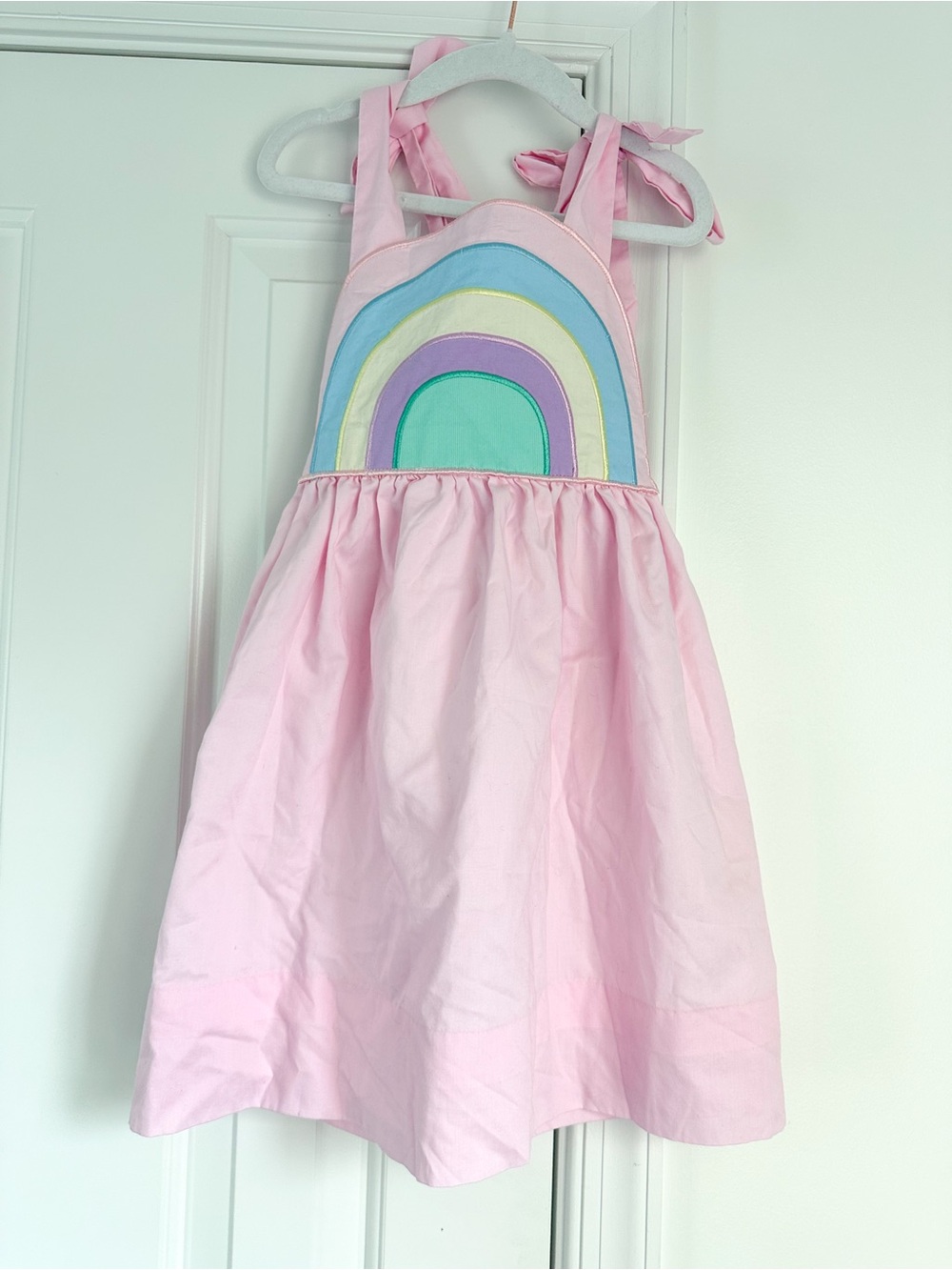 Cecil & Lou pink rainbow dress size 7 EUC